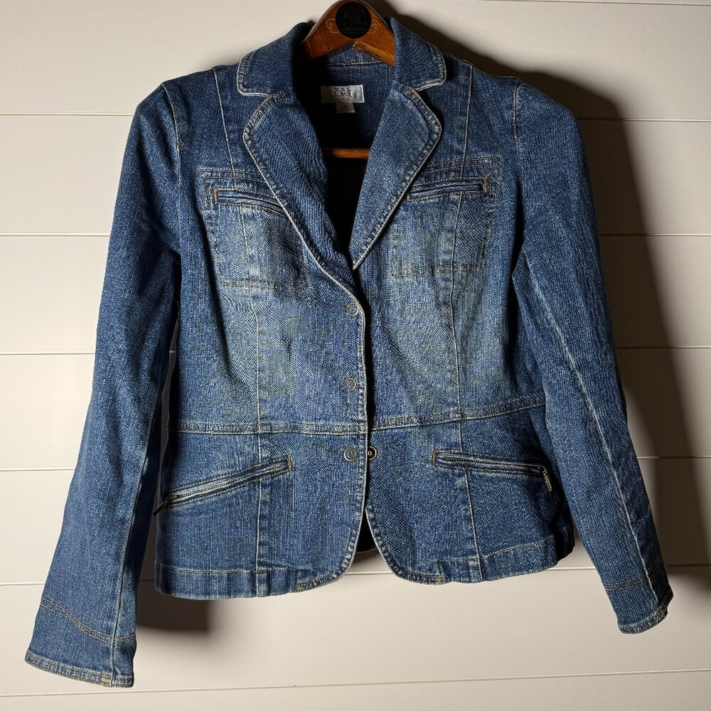 LOFT Classic Blue Jean Jacket